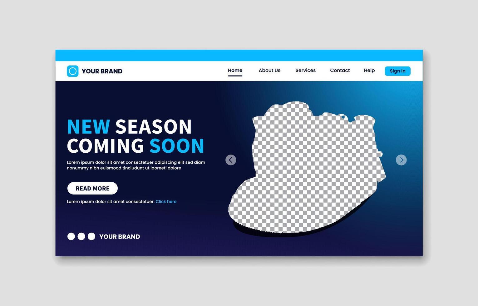 Sneaker sale landing page template vector