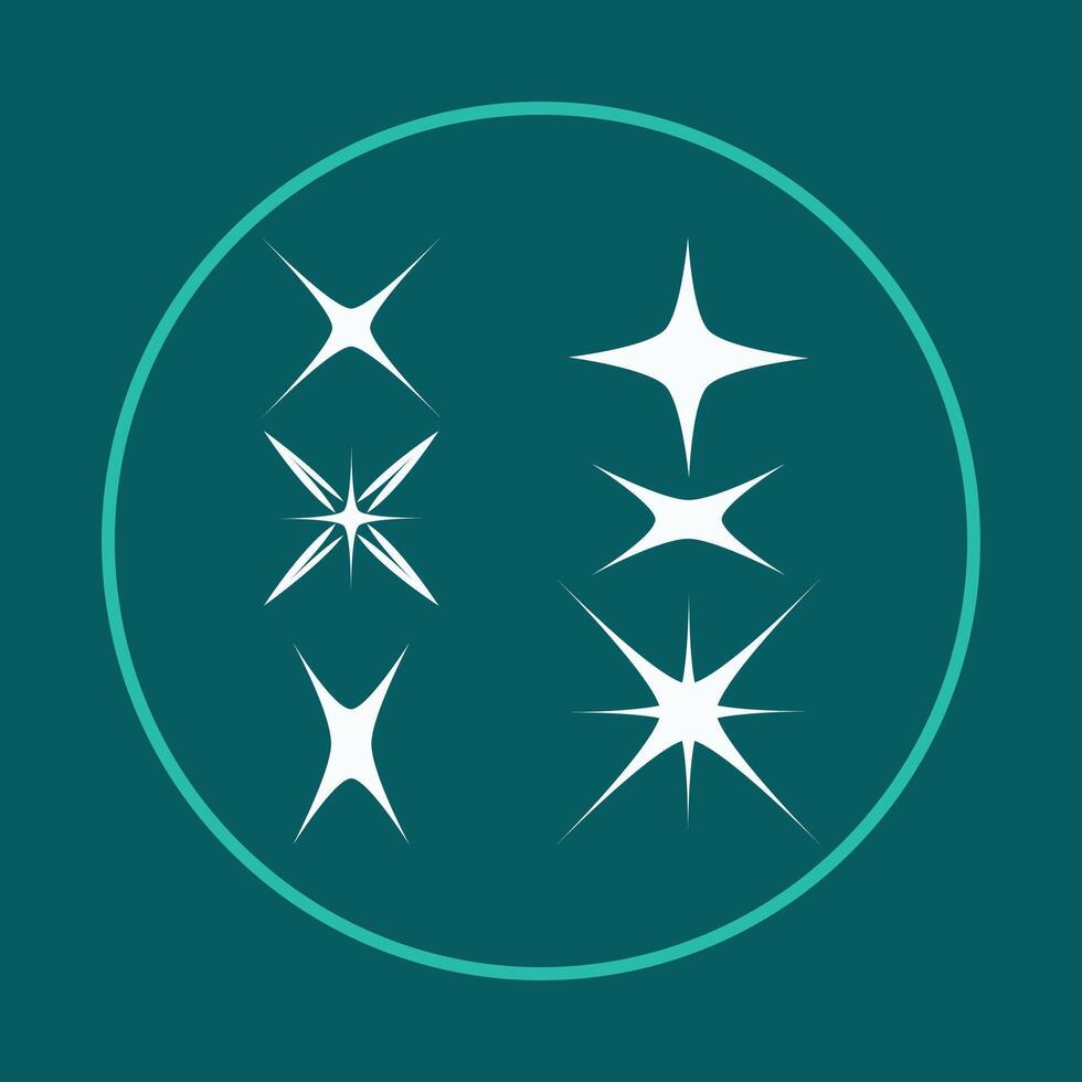 Sparkle trendy icon worthy abstract illustration colorful artwork beautiful design vector