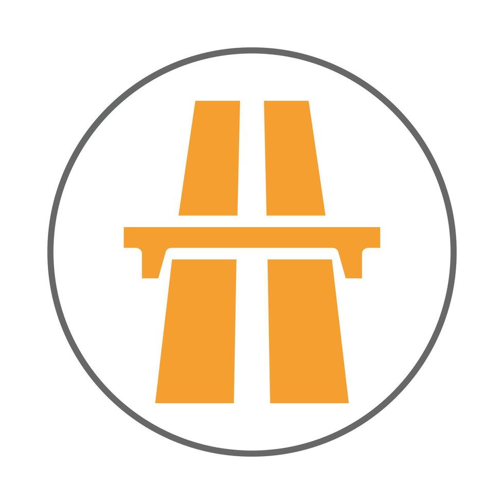 Highway trendy icon upright abstract illustration colorful artwork beautiful design vector
