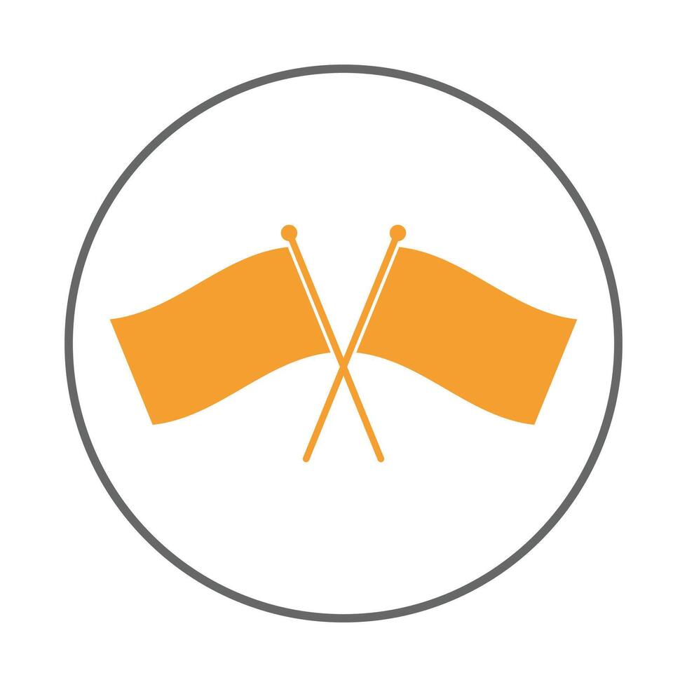 Flag trendy icon upright abstract illustration colorful artwork beautiful design vector