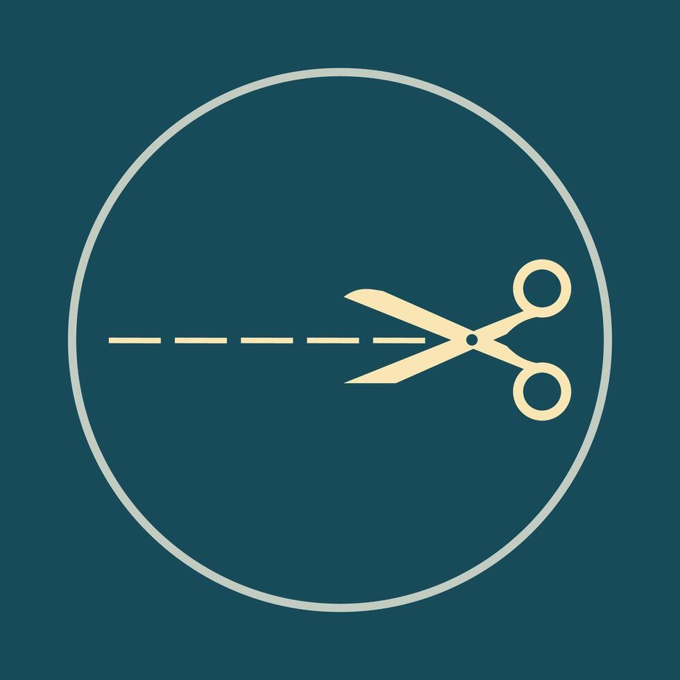 Scissor trendy icon Ideal abstract illustration colorful artwork beautiful design vector