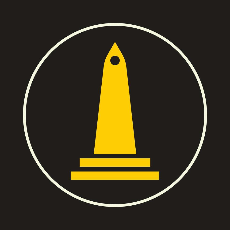 Monument trendy icon moral abstract illustration colorful artwork beautiful design vector