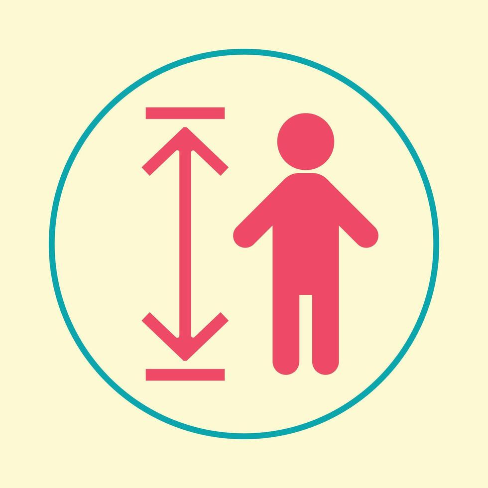 Height trendy icon seemly abstract illustration colorful artwork beautiful design vector