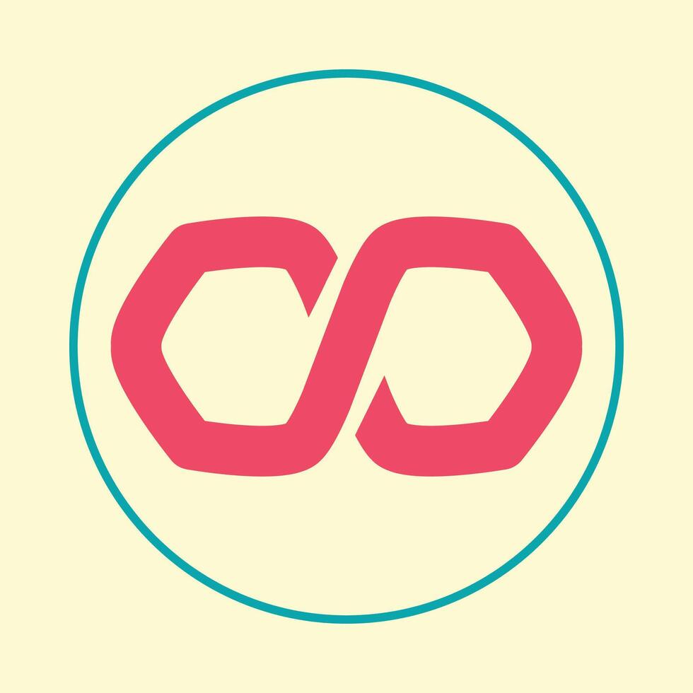 Infinity trendy icon seemly abstract illustration colorful artwork beautiful design vector