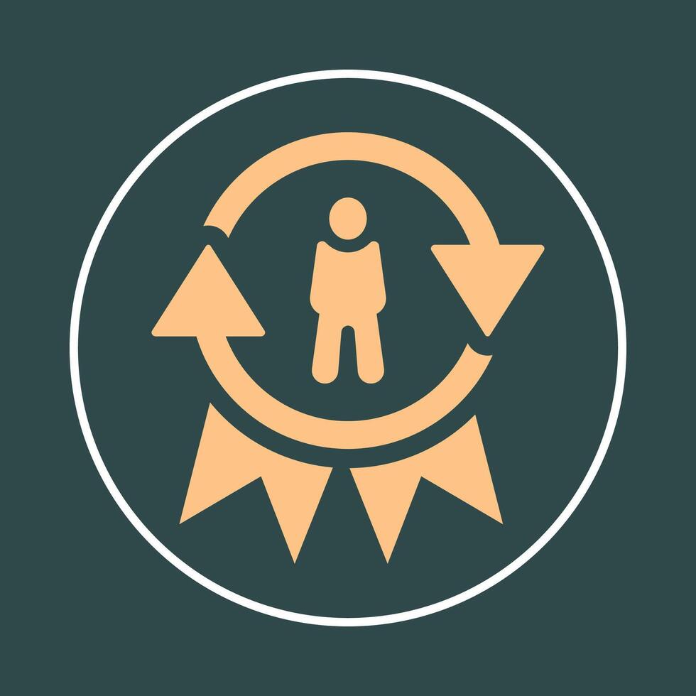 HR Human trendy icon decorous abstract illustration colorful artwork beautiful design vector