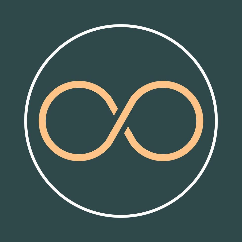 Infinity trendy icon decorous abstract illustration colorful artwork beautiful design vector