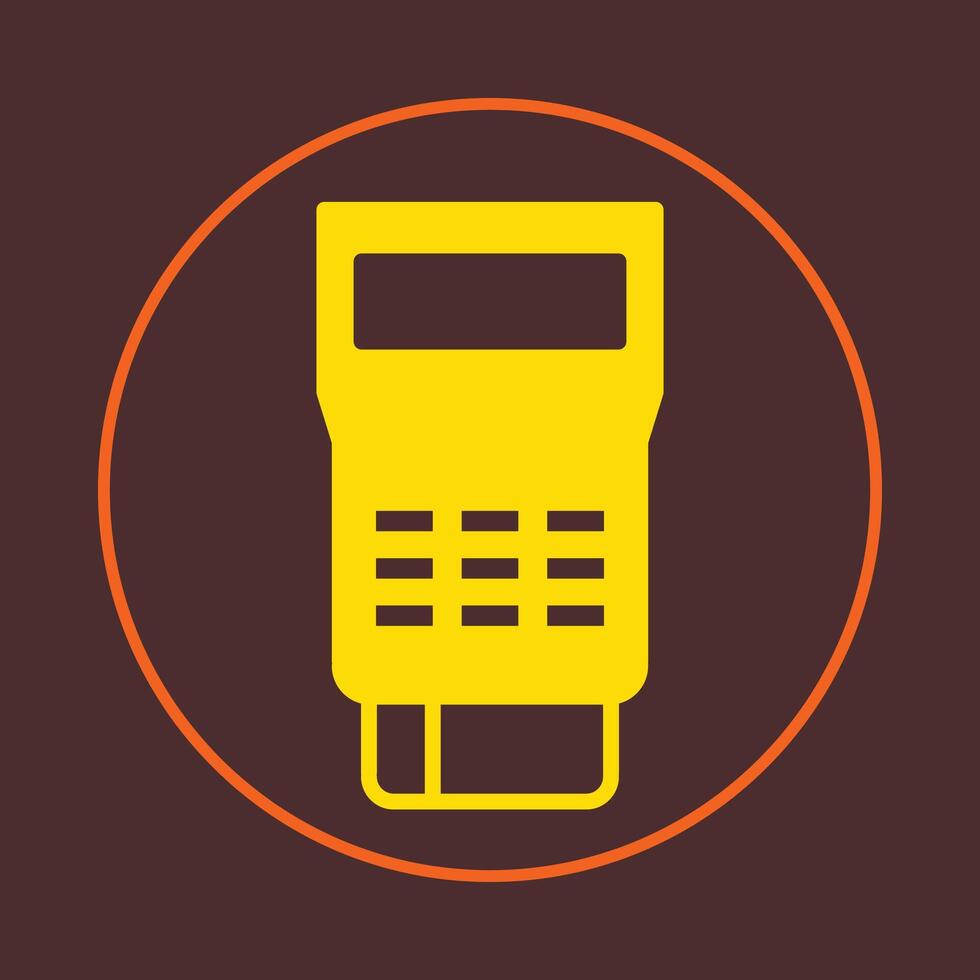 Card machine trendy icon classy abstract illustration colorful artwork lovely design vector