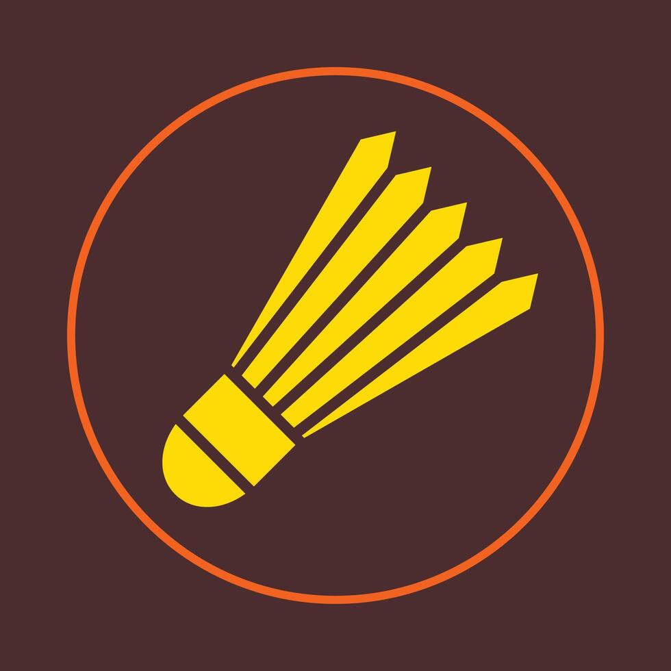 Badminton trendy icon classy abstract illustration colorful artwork lovely design vector
