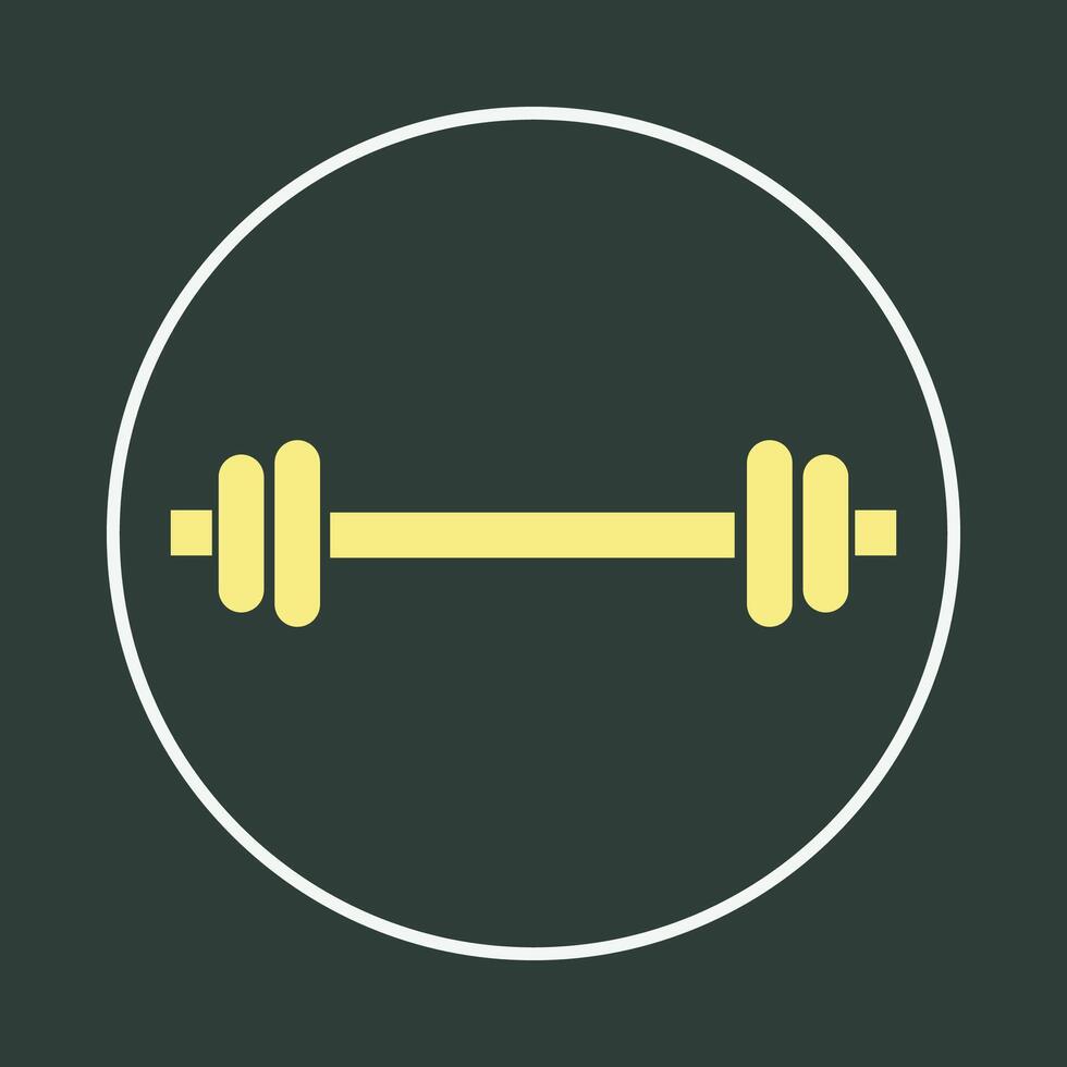Barbell trendy icon elegant abstract illustration colorful artwork lovely design vector