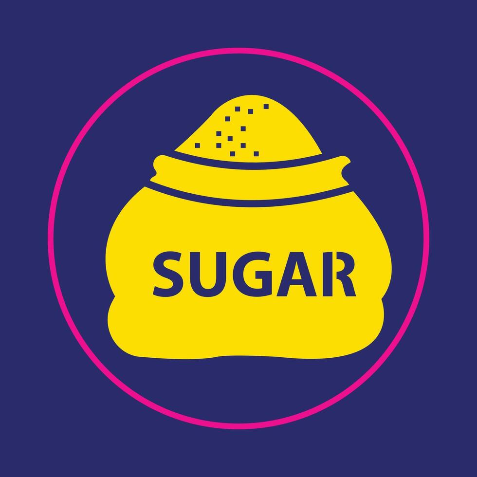Sugar trendy icon graceful abstract illustration colorful artwork lovely design vector