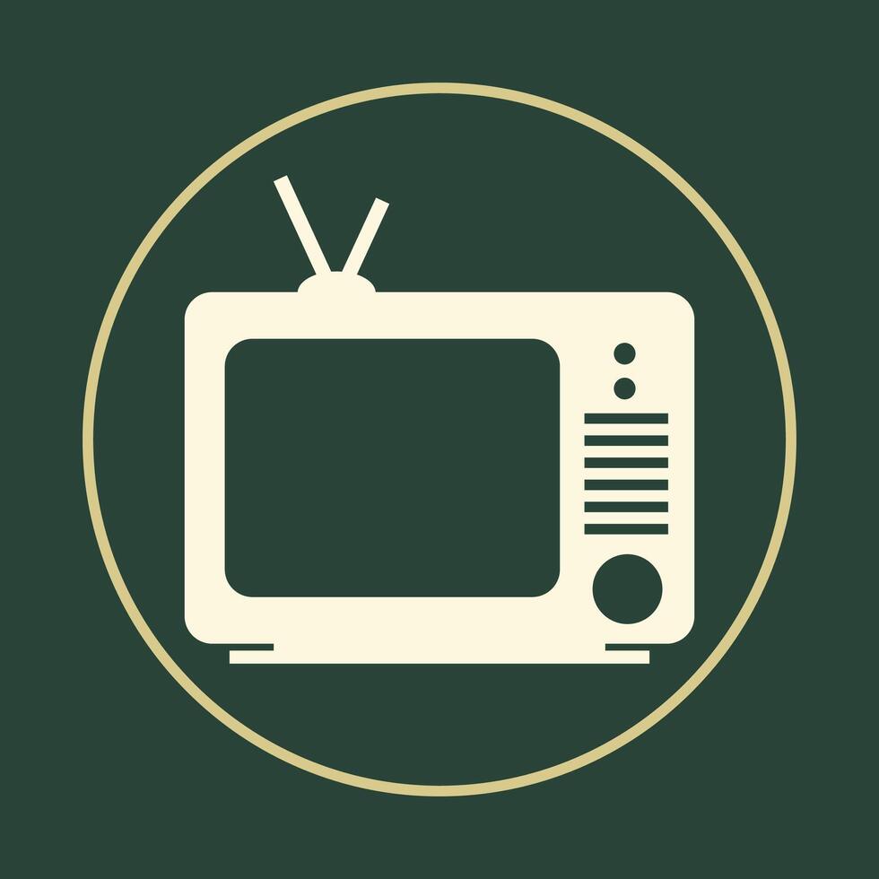 TV trendy icon handsome abstract illustration colorful artwork lovely design vector