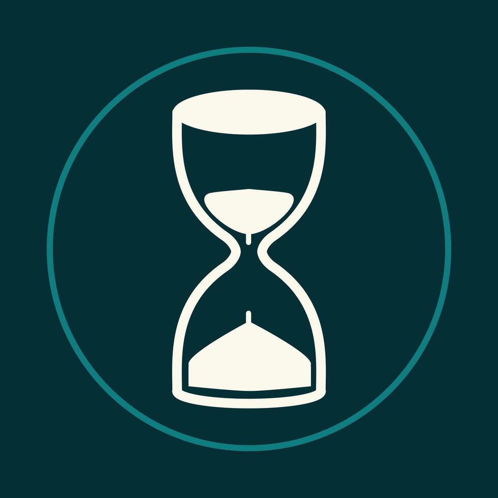 Hourglass trendy icon fine abstract illustration colorful artwork lovely design vector