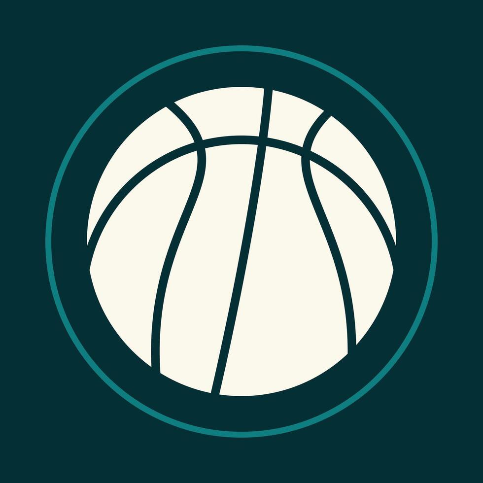 Basketball trendy icon fine abstract illustration colorful artwork lovely design vector