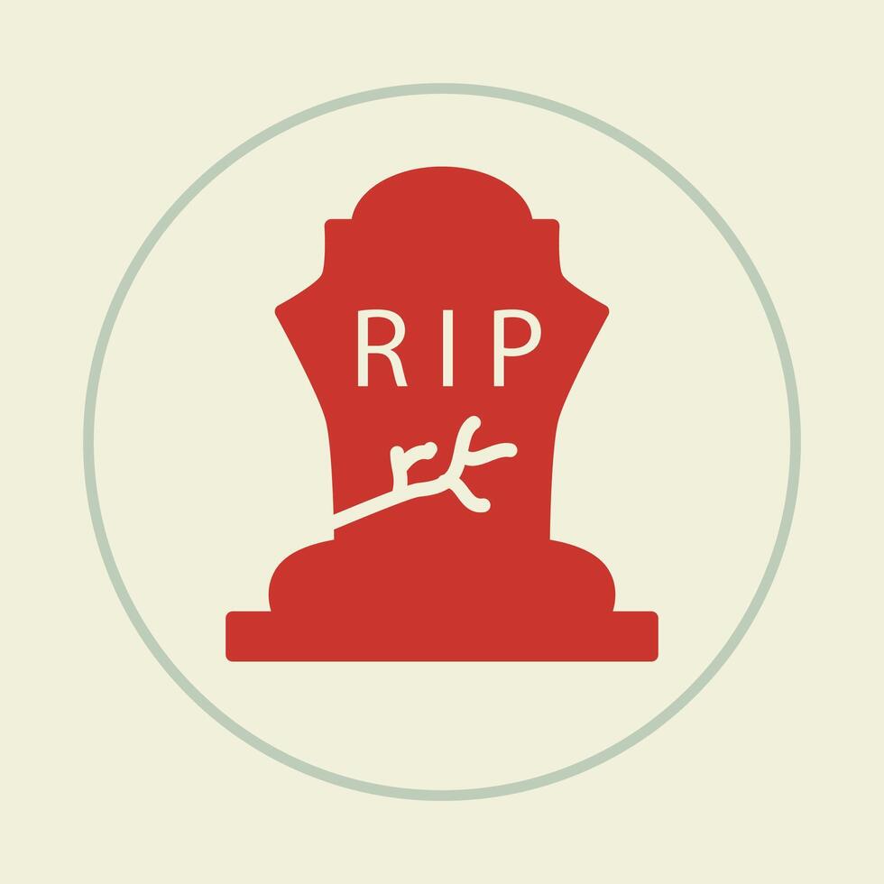 Tombstone trendy icon luxurious abstract illustration colorful artwork lovely design vector