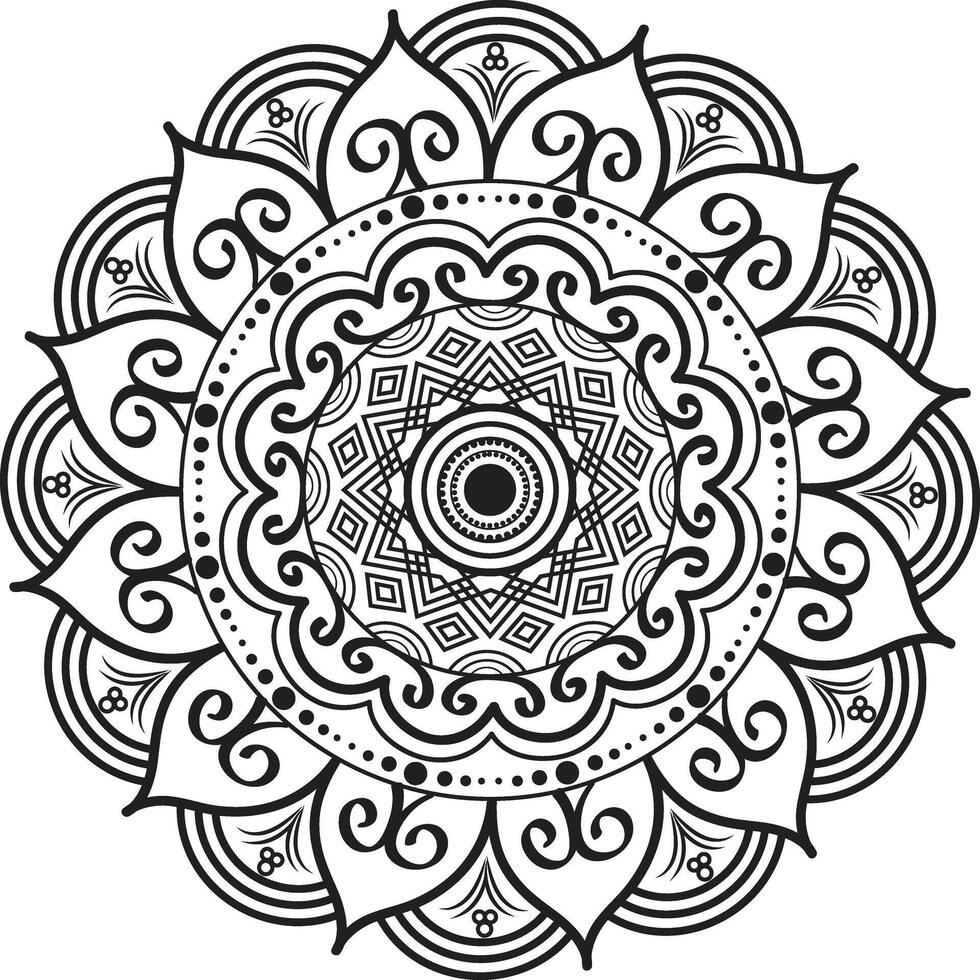 Printable Mandala Template vector