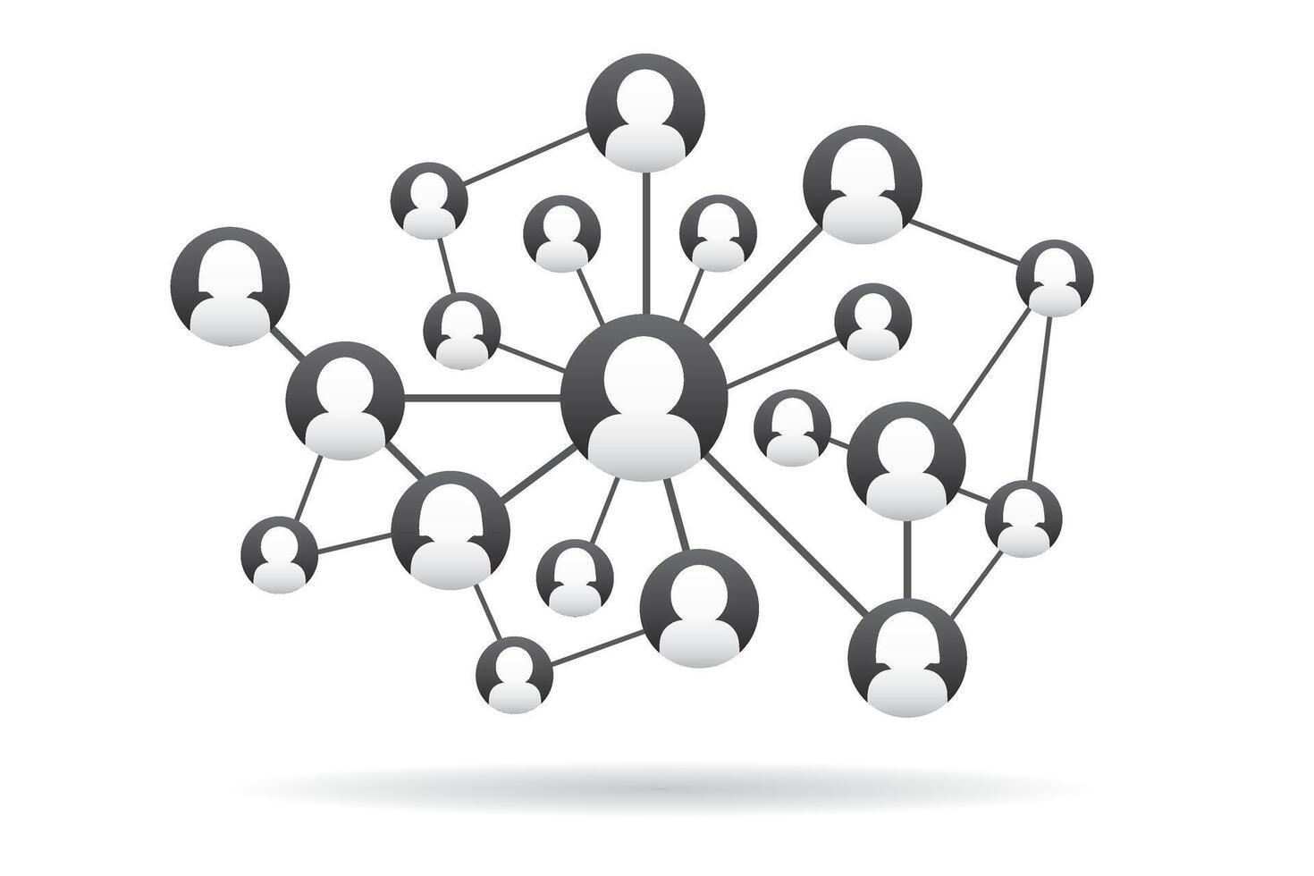 Team in social network working concept. vector