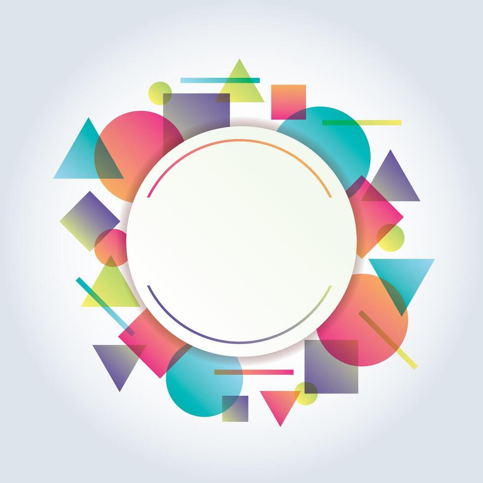 Abstract circle geometric pattern design and background. Use for modern design, cover, template, decorated, brochure, flyer. Abstract Colorful Shapes Banner Background vector