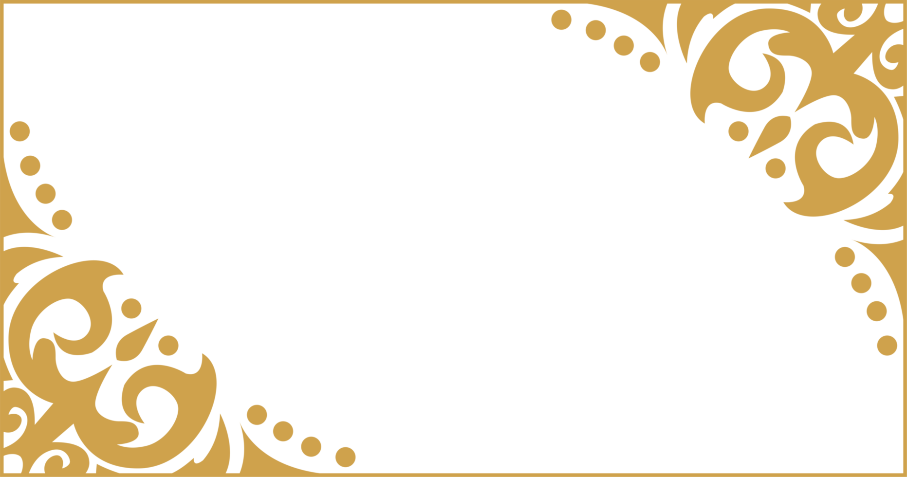 Gold Ornamental Border transparent background banner template png