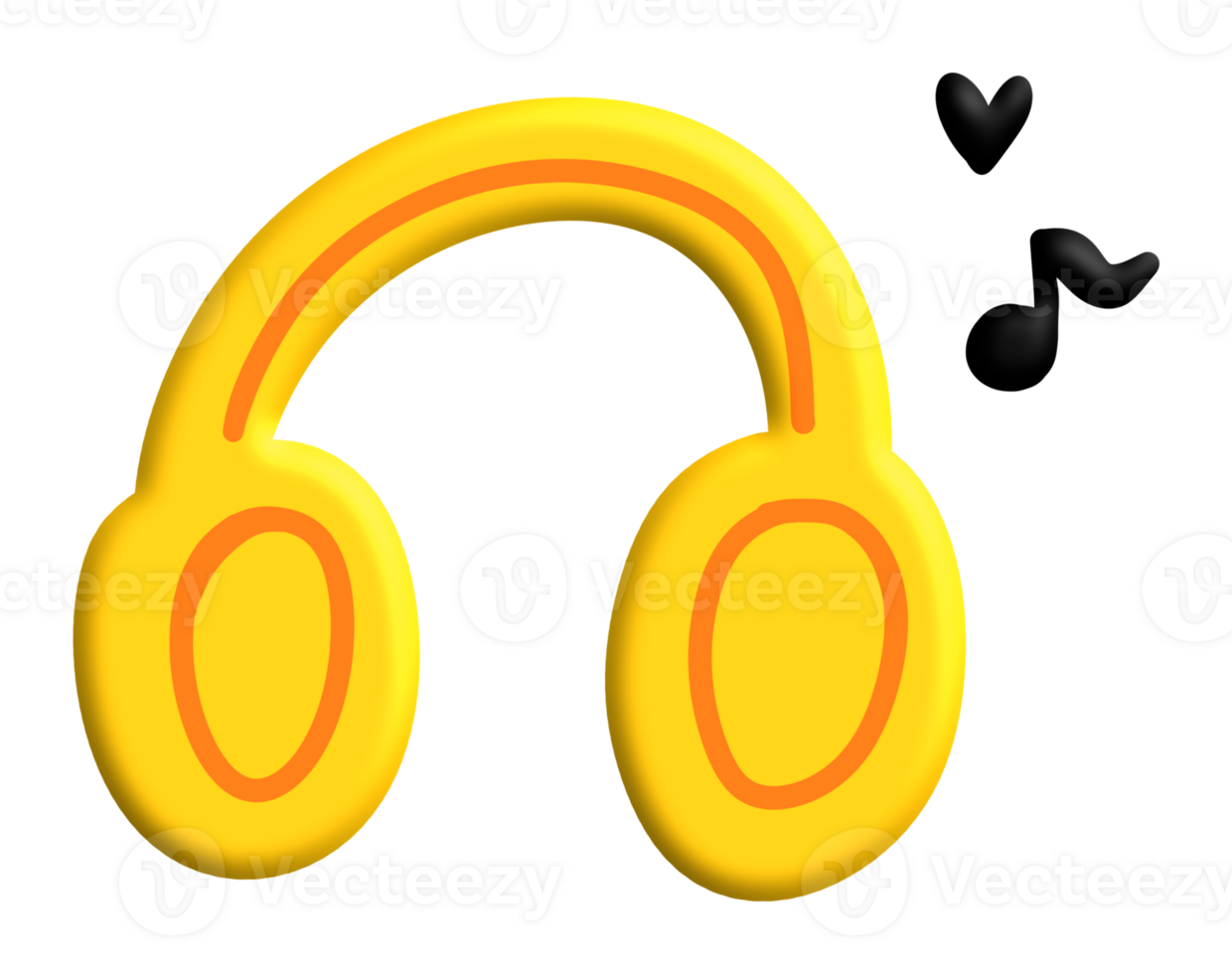 Cute Headphone Y2k 3d Kpop png