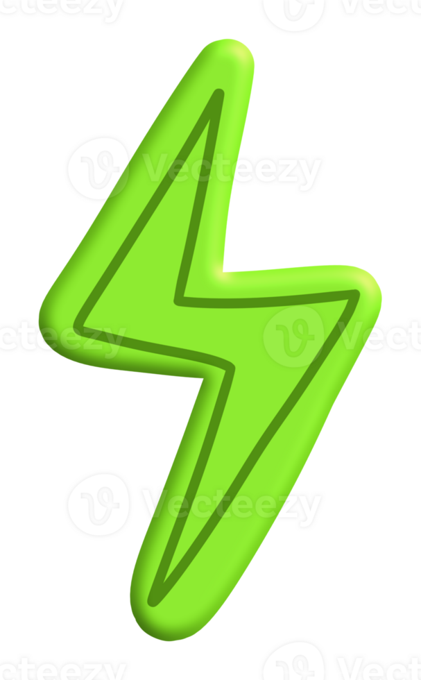Cute lightning Y2k 3d Kpop png