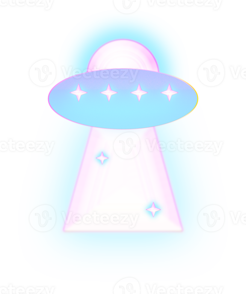 UFO Y2k Dreamy Retro Airbrush Kpop Chrome png