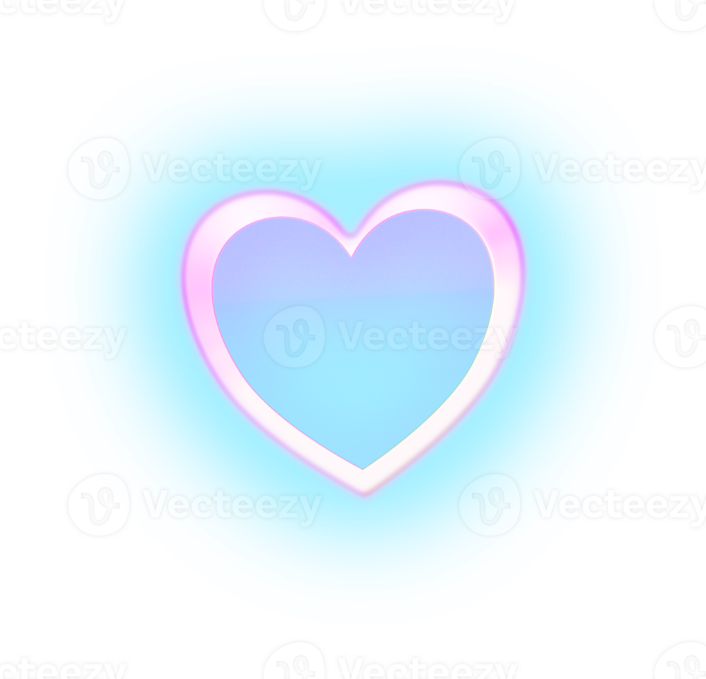 Heart shape Y2k Dreamy Retro Airbrush Kpop Chrome png