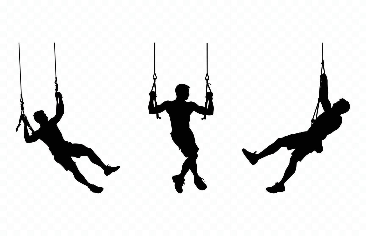 Fitness Silhouette Set vector