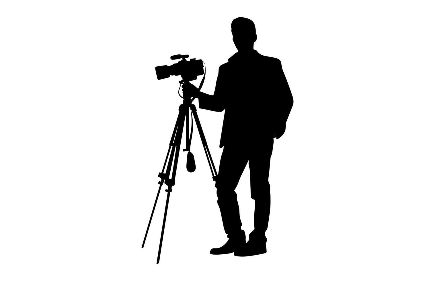 Cameraman Silhouette Clip art vector