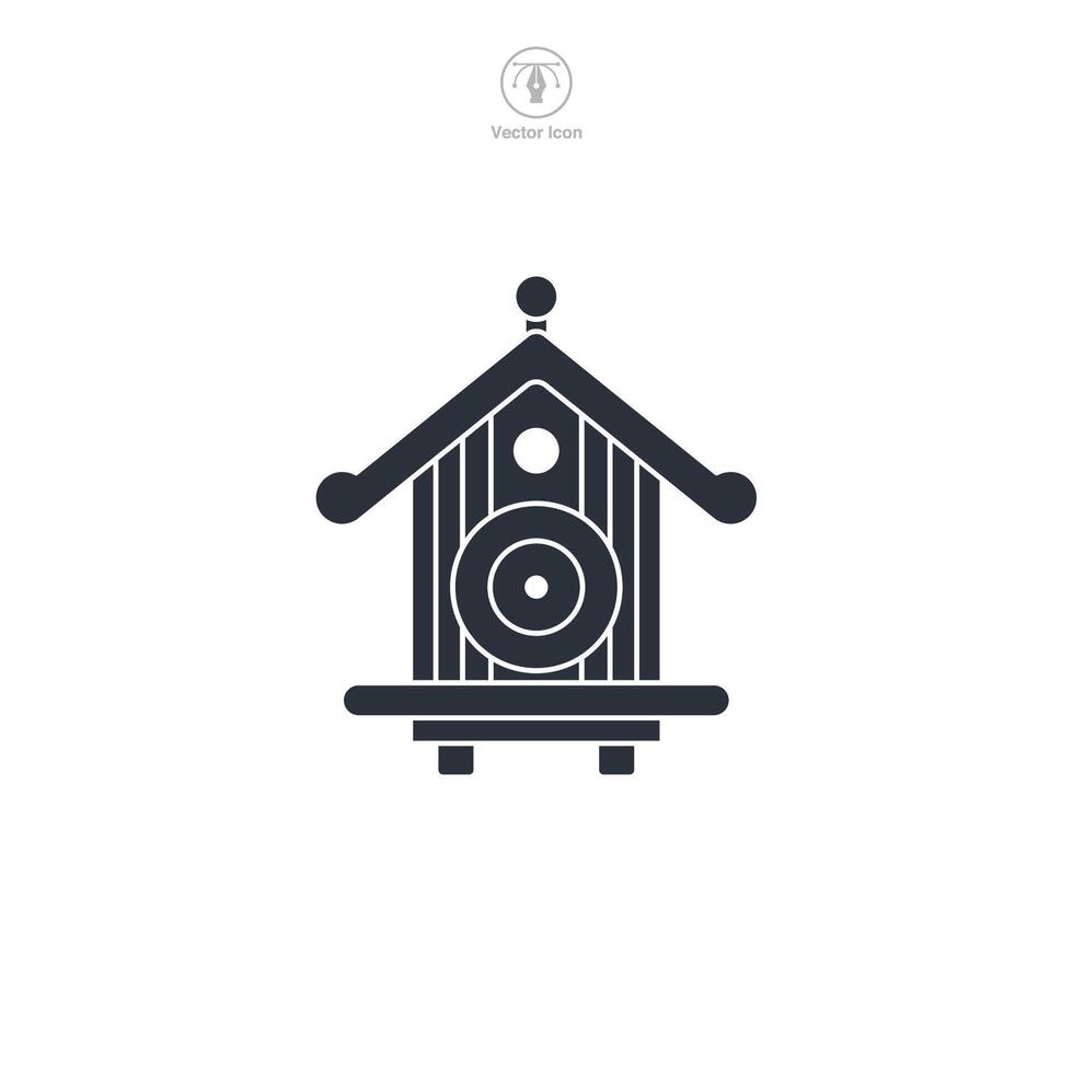 Cuckoo Clock icon symbol illustration isolated on white background vector