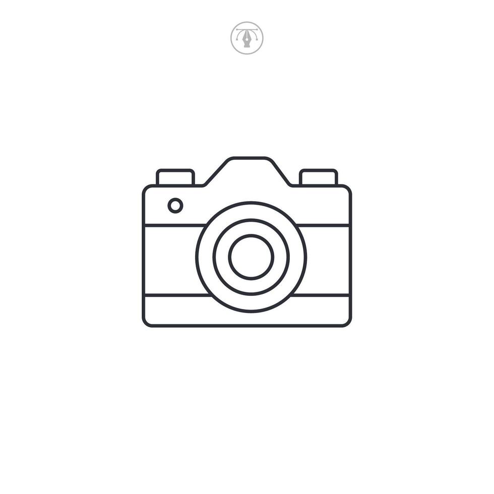 Camera icon symbol illustration isolated on white background vector