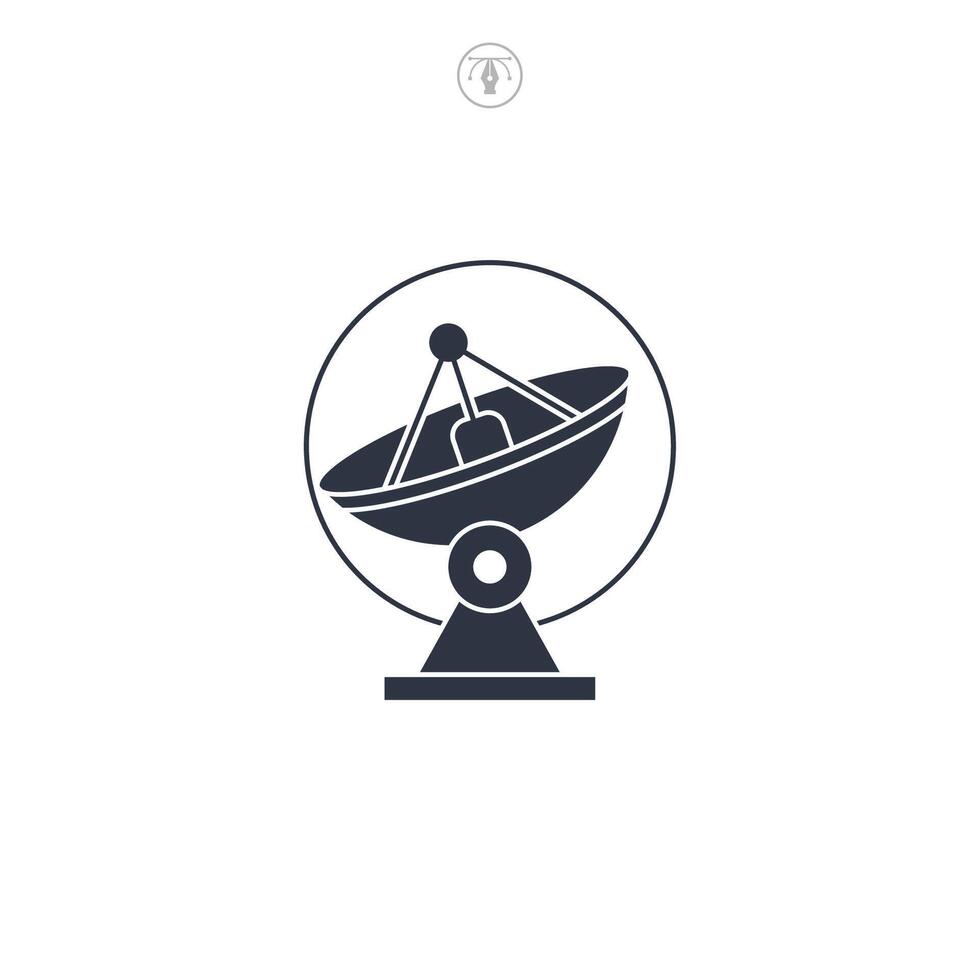 Radio Telescope icon symbol illustration isolated on white background vector