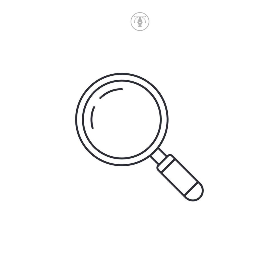 Magnifying Glass, search icon symbol illustration isolated on white background vector
