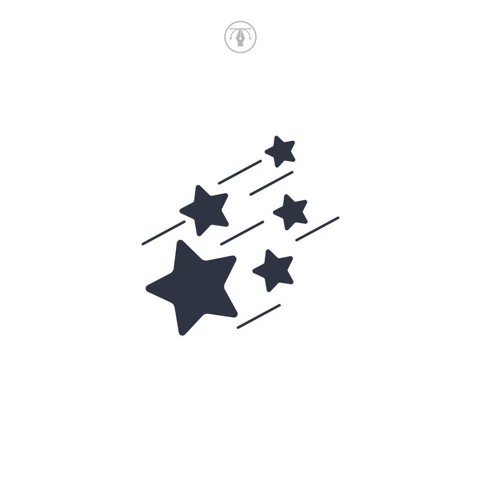 Shooting stars icon symbol illustration isolated on white background vector