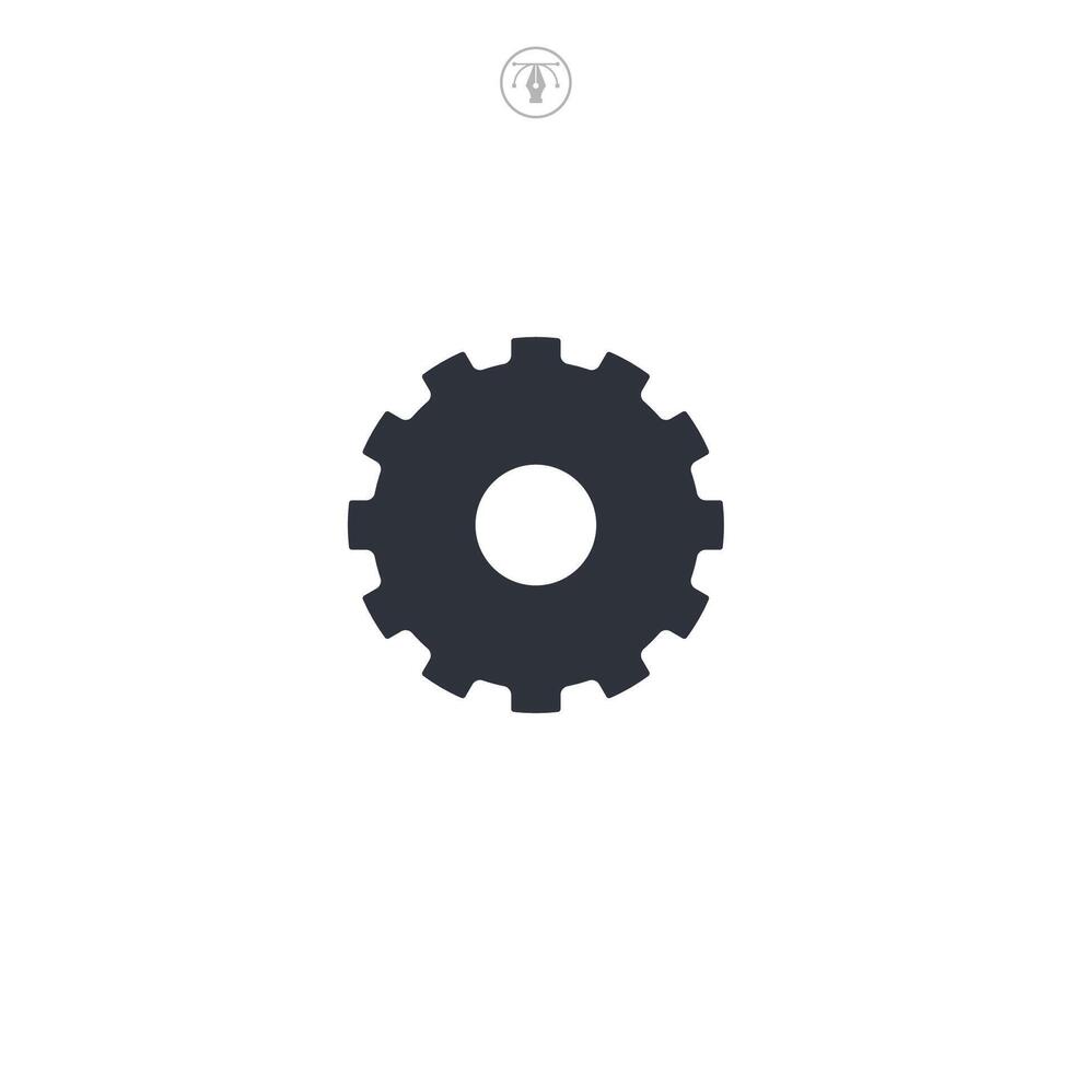 Gear setting icon symbol illustration isolated on white background vector