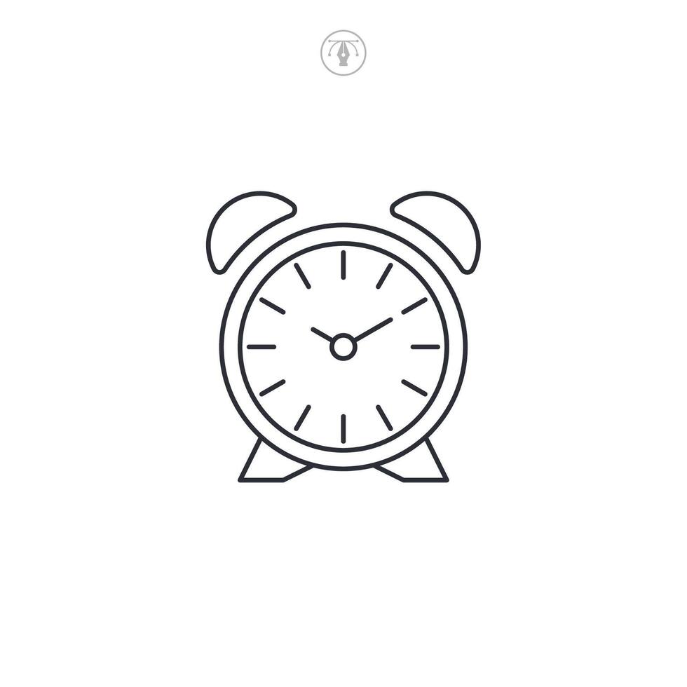 Clock icon symbol illustration isolated on white background vector