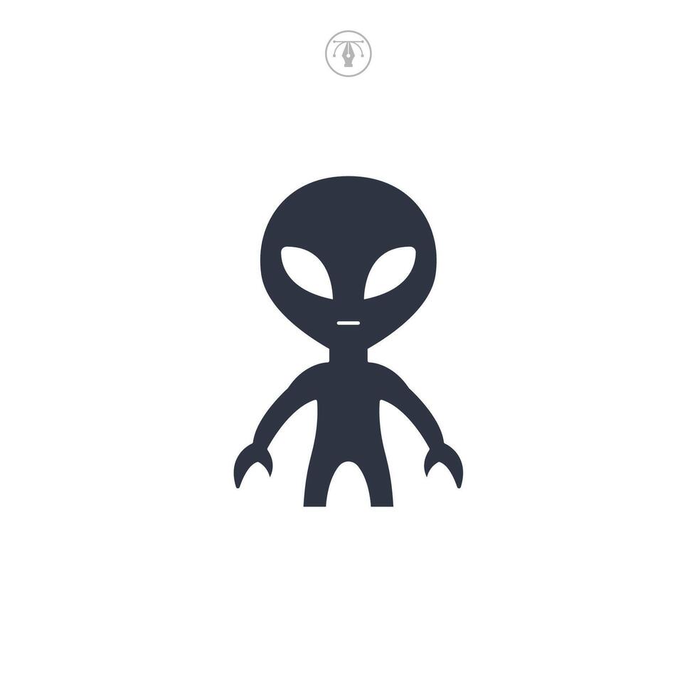 Alien icon symbol illustration isolated on white background vector