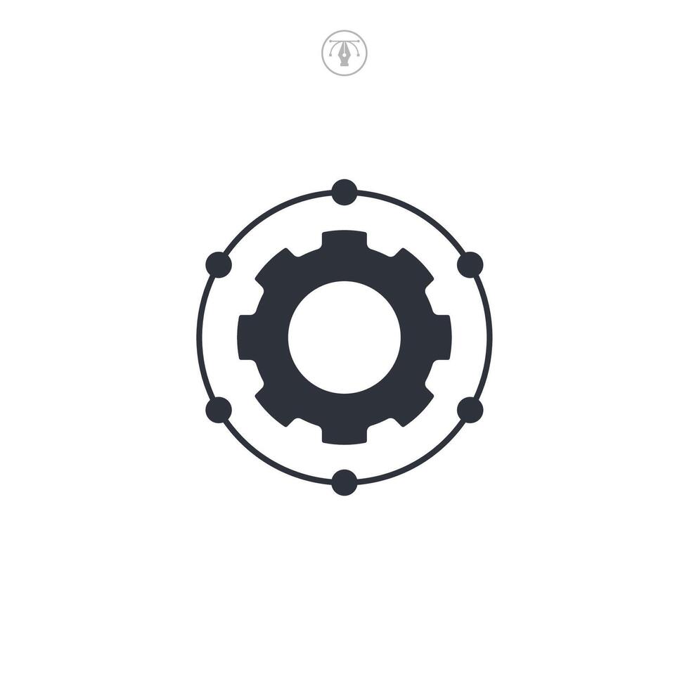 connection setting icon symbol illustration isolated on white background vector