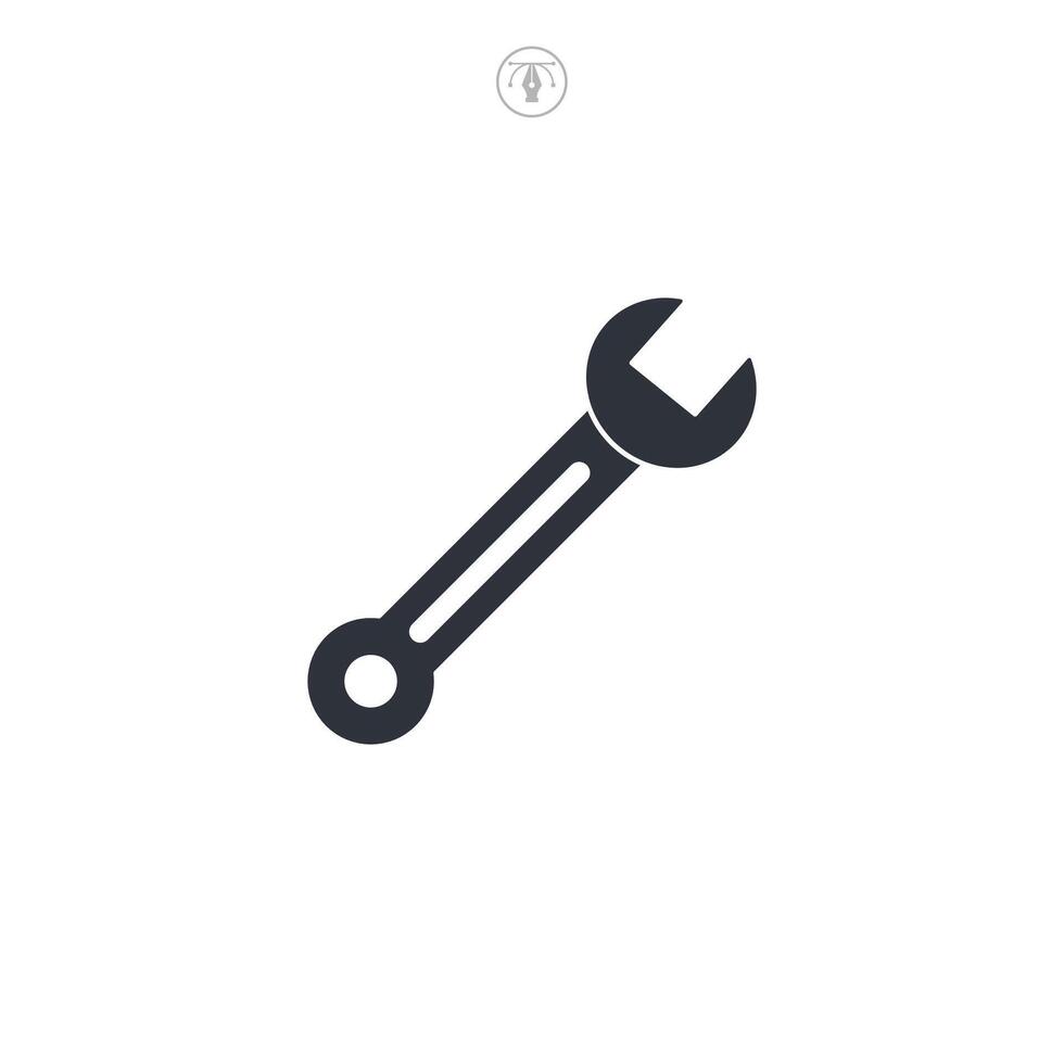 Wrench icon symbol illustration isolated on white background vector