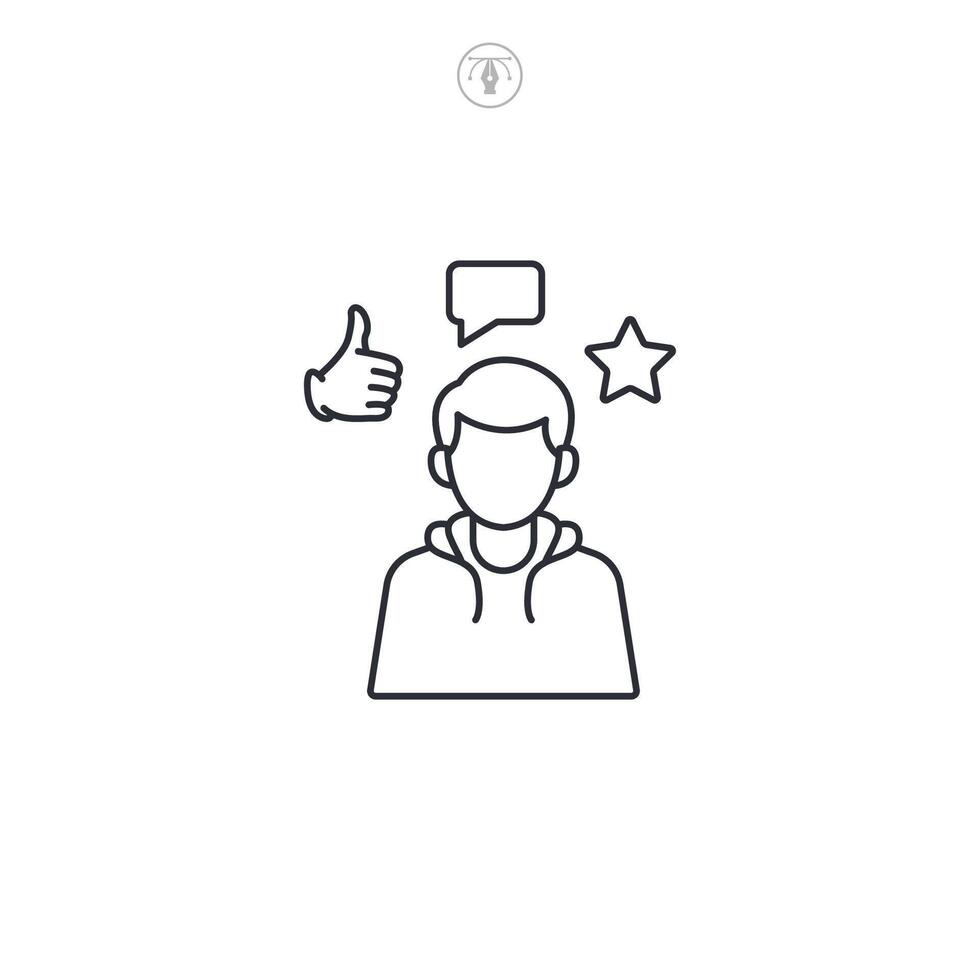People Feedback icon symbol illustration isolated on white background vector