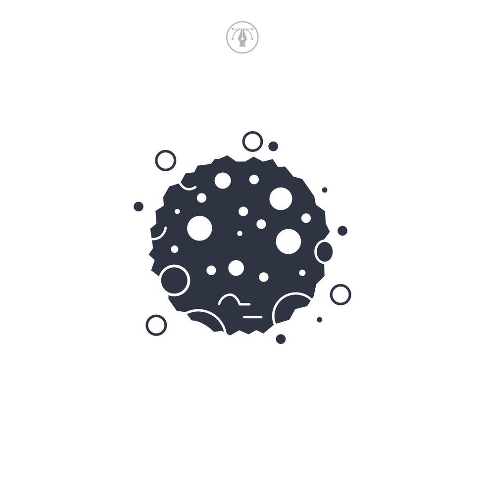 Asteroid icon symbol illustration isolated on white background vector