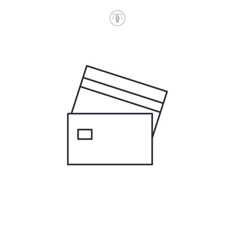 Credit Card icon symbol illustration isolated on white background vector