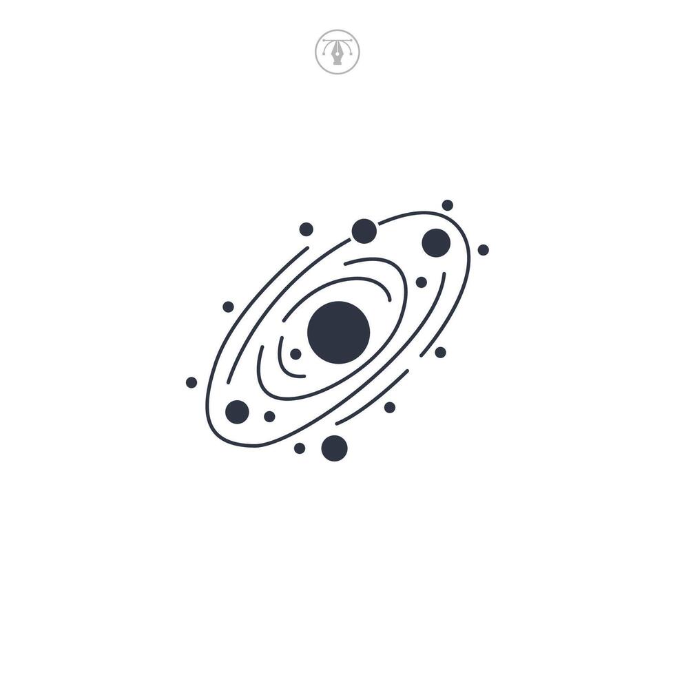 Galaxy icon symbol illustration isolated on white background vector