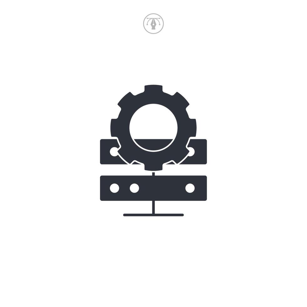 Database setting icon symbol illustration isolated on white background vector