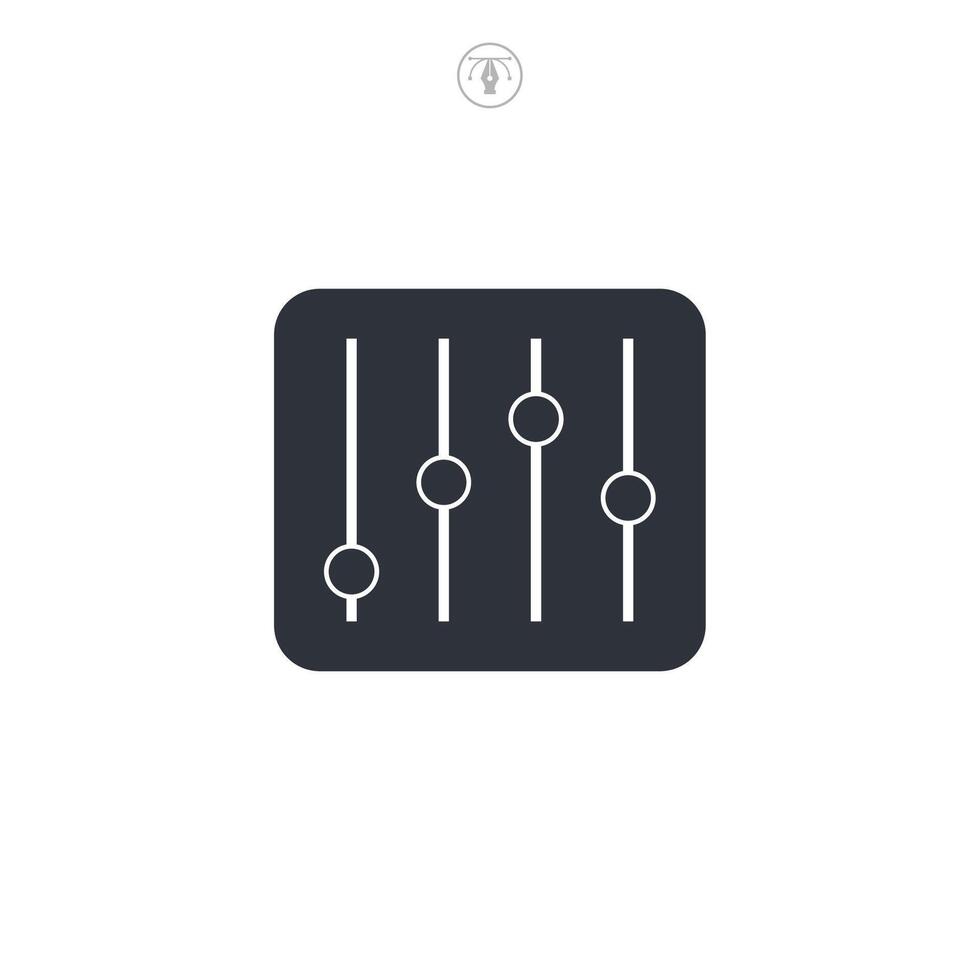 Adjusting sliders icon symbol illustration isolated on white background vector