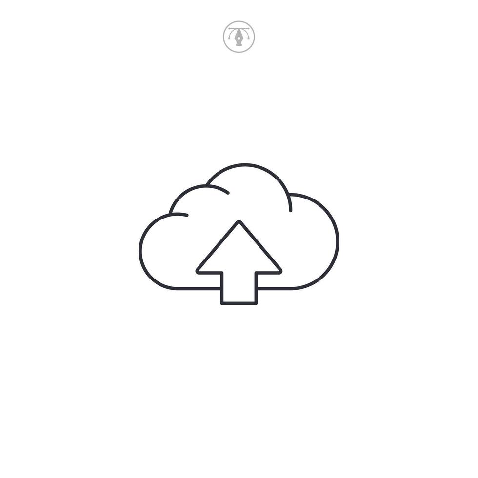 Cloud Upload icon symbol illustration isolated on white background vector