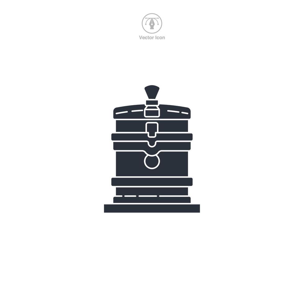 Beer Keg icon symbol illustration isolated on white background vector