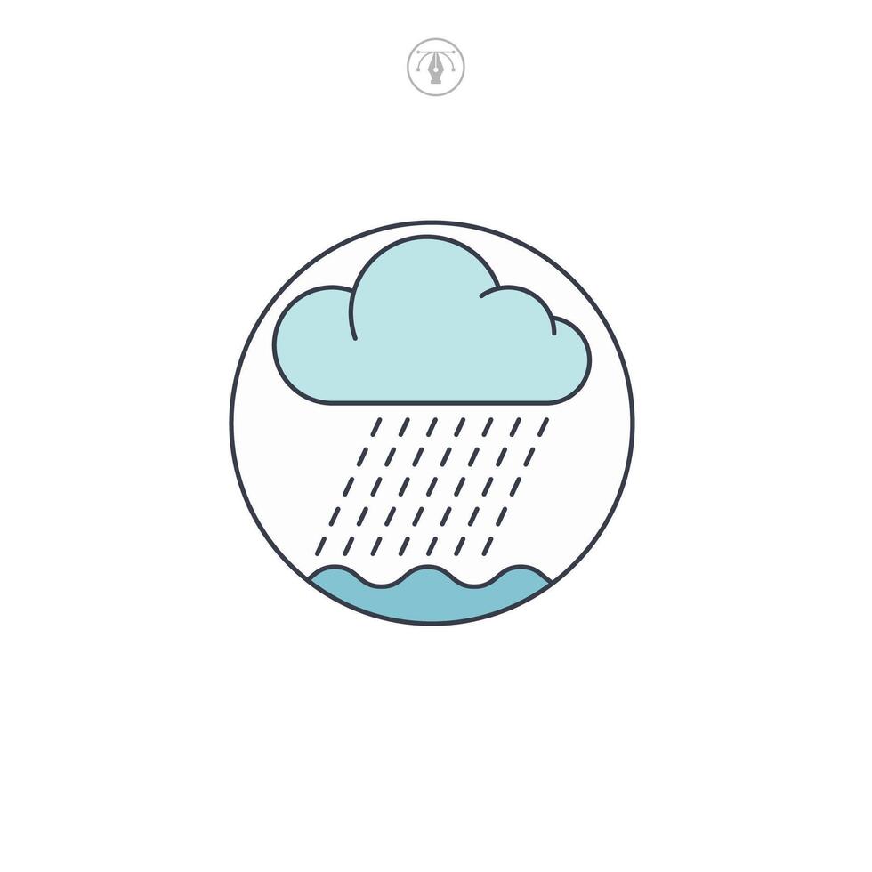 Rain icon symbol illustration isolated on white background vector