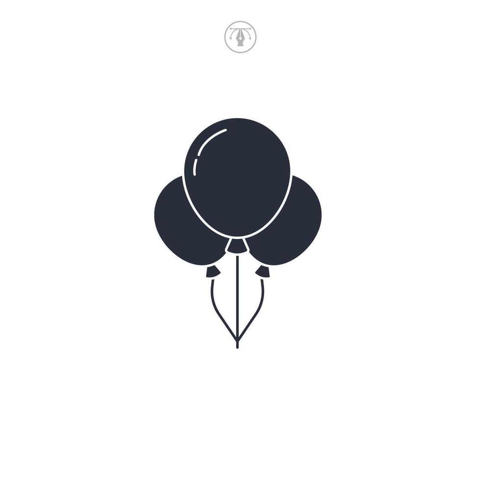Balloon icon symbol illustration isolated on white background vector