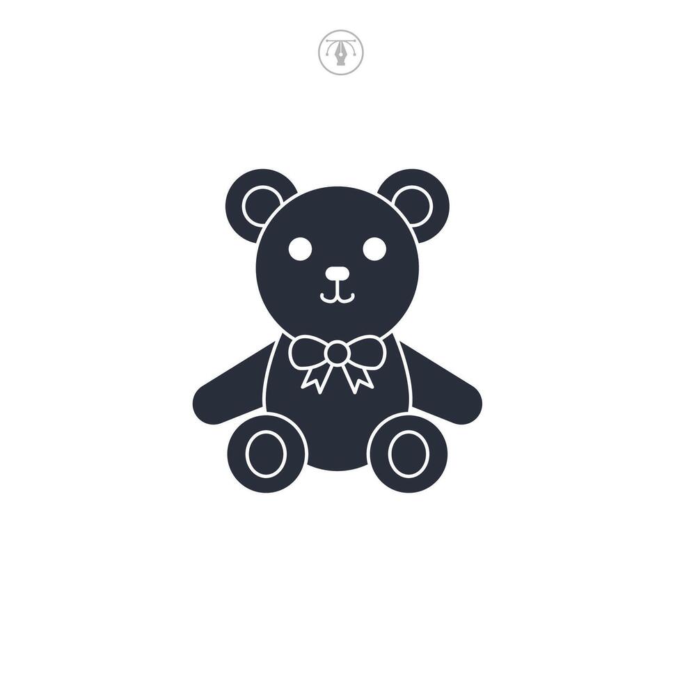 Teddy Bear icon symbol illustration isolated on white background vector