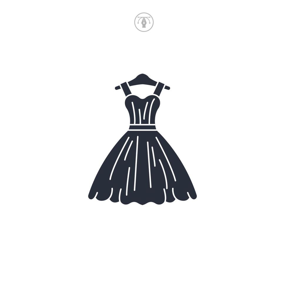 Dress icon symbol illustration isolated on white background vector